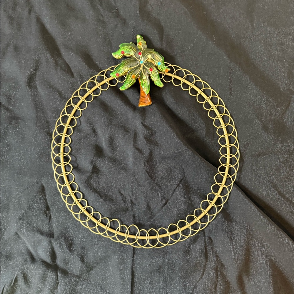 🏡Gold Palm Tree Card Holder Wreath